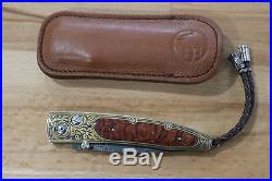 William Henry Knife B10 Woodland 24K Gold Inlay price reduced for Holidays
