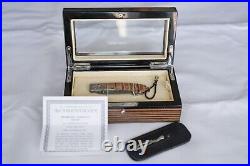 William Henry Knife B12 American Crude Hand Engraved 24k Gold Inlays Ltd Edition