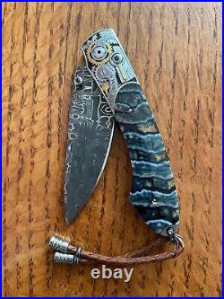 William Henry Knife B12 Watchworks Hand Engraved 24k Gold Fossil