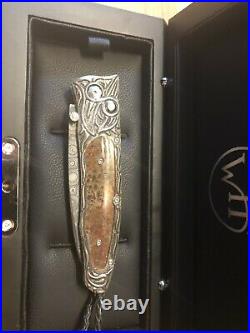 William Henry Knife B30 Pangea Diamond With Dinosaur Bone Inlay RARE Ret $2750