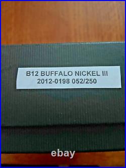 William Henry Knife Buffalo Nickel III Sterling Silver Inlayed Nickel Damascus