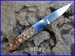 William Henry Knife Rare T10 Tiger Coral CKT TC Sapphire Thumbstone