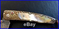 William Henry Knife Special Edition LANCET B10 MBH Ruby Demascus Steel NEW P