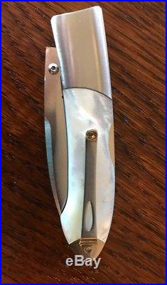 William Henry Knife, Spire K22-P Wharncliffe, Mother of Pearl scales