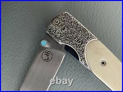 William Henry Knife T10 LE 6 Limited Edition 24/100, fossil Opal Thumbstone