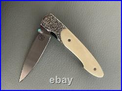 William Henry Knife T10 LE 6 Limited Edition 24/100, fossil Opal Thumbstone