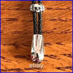 William Henry Knife Touchstone 1 Key Chain Sterling Skull Black Diamonds