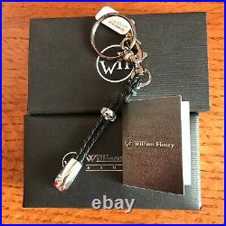 William Henry Knife Touchstone 1 Key Chain Sterling Skull Black Diamonds