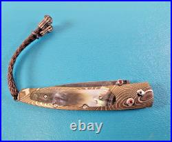 William Henry Model B10-MBH Mokume Gane Black Lip Pearl Folding Knife TR575