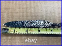 William Henry Morpheus Sterling Silver Pendant Knife. 22 WH. 925 Necklace