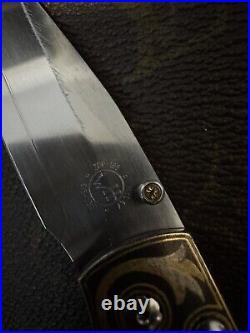 William Henry Pocket Knife Golden Vine Gold Inlay