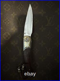 William Henry Pocket Knife Golden Vine Gold Inlay