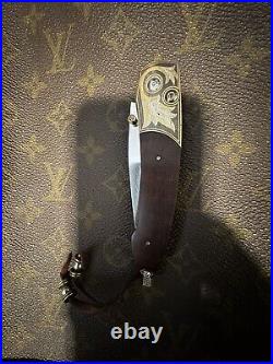 William Henry Pocket Knife Golden Vine Gold Inlay