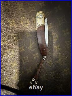 William Henry Pocket Knife Golden Vine Gold Inlay