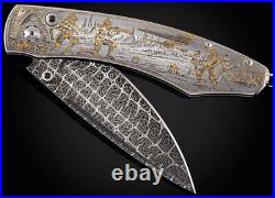 William Henry SPACE INVADERS HAND-ENGRAVED POCKETKNIFE WITH 24K GOLD 1 OF 1