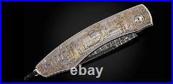 William Henry SPACE INVADERS HAND-ENGRAVED POCKETKNIFE WITH 24K GOLD 1 OF 1