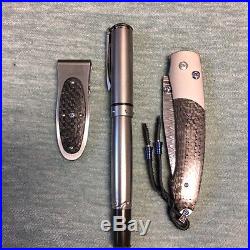 William Henry Studio Collector Set 1 Lancet Knife Money Clip Cabernt Pen LE #14