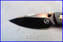 William Henry Studio T09-BT Black & Tan Carbon Fiber Knife Barely Used Condition