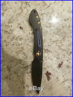 William Henry Studio T12-CF Black & Tan Carbon Fiber Knife