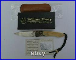 William Henry T10-AG3 Pocket Knife Titanium Frame / Silver/23K Gold Bolster