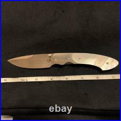 William Henry T12-P Spearhead Knife, Mother of Pearl, Annodized Titanium