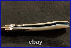 William Henry T12-P Spearhead Knife, Mother of Pearl, Annodized Titanium
