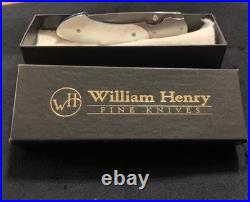 William Henry T12-P Spearhead Knife, Mother of Pearl, Annodized Titanium