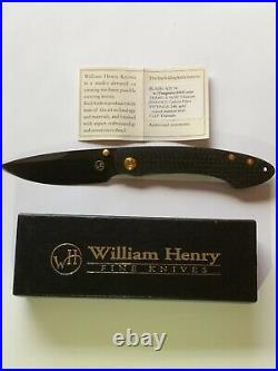 William Henry T12bt Carbon Fiber 24k Gold Coated Stainless Steel Fittings