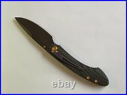 William Henry T12bt Carbon Fiber 24k Gold Coated Stainless Steel Fittings