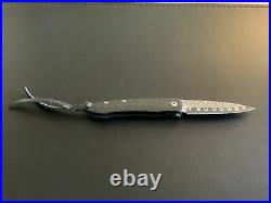 William & Henry ZDP-189 HRC 67 Damascus Pocket Knife Rare Perfect
