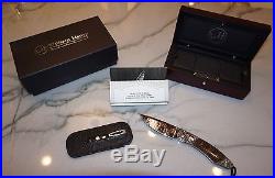 William Henry ZZ Top Knife B12 Anthem Skull and Rubies Inset -Retail $2000