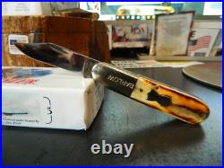 Winchester 3 1/4 Genuine Stag Handle Barlow Hour Glass Shield Pocket Knife