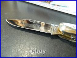 Winchester 3 1/4 Genuine Stag Handle Barlow Hour Glass Shield Pocket Knife