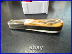 Winchester 3 1/4 Genuine Stag Handle Barlow Hour Glass Shield Pocket Knife