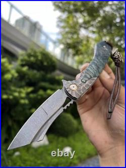 Wootz Steel Pocket Knife Damascus Steel Ball Bearing Survival amazingknivescn Wootz Steel Pocket Knife Damascus Steel Ball Bearing Survival amazingknivescn