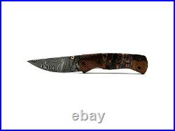 York Vivant, Custom Handmade Damascus Steel Folding Knife, Pocket Knife YVC-06