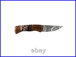 York Vivant, Custom Handmade Damascus Steel Folding Knife, Pocket Knife YVC-06