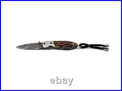 York Vivant, Custom Handmade Damascus Steel Folding Knife, Pocket Knife al-adb156