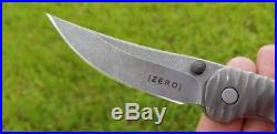 Zero Knives (Ram Maramba) KAVEH MINOR Folding Titanium Knife 154CM Rare EDC