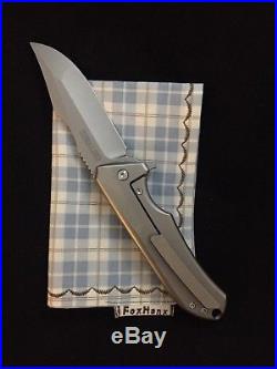 Zieba Custom Knives S3, 3.5 Nitro V Blade, Titanium and Black G10