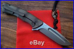 Zieba Knives Custom S5 Mini Rare Vvilk 3 M390 Snake Titanium + Bead USA