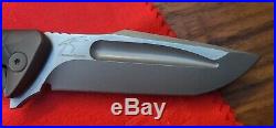 Zieba Knives Custom S5 Mini Rare Vvilk 3 M390 Snake Titanium + Bead USA