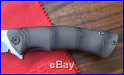 Zieba Knives Custom S5 Mini Rare Vvilk 3 M390 Snake Titanium + Bead USA