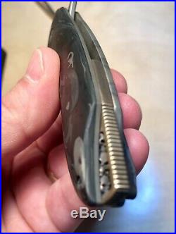 Zieba Knives Model S7 Nitro V Steel Marble Carbon Fiber