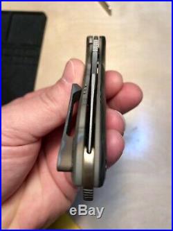 Zieba Knives Model S7 Nitro V Steel Marble Carbon Fiber