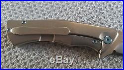Zieba Knives Pro Edc S5 Mini 3 M390 Titanium Bronze Skull Spacer