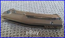 Zieba Knives Pro Edc S5 Mini 3 M390 Titanium Bronze Skull Spacer
