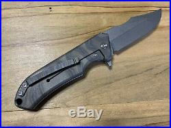 Zieba Knives S3 Snake Titanium/G-10 in Nitro-V Steel, Custom Zieba Bead, NIB