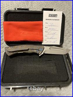 Zieba Knives S5 Mini 1 of 10 Custom Rare Lightning Strike Carbon Fiber