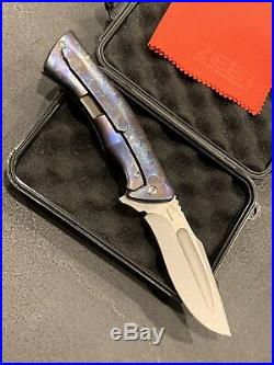 Zieba Knives S5 Stolen Souls 4 Blade Blue Smoke Anodized Handles Memento Mori